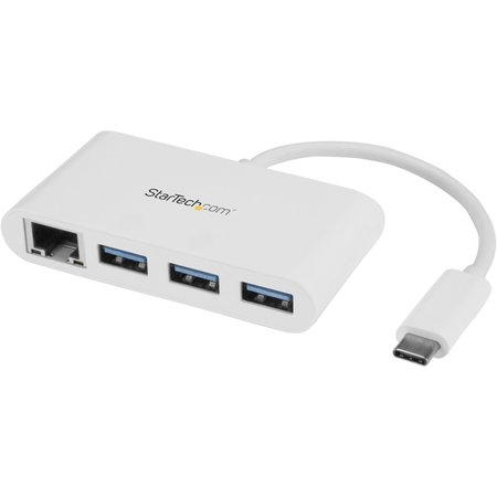 Startech.Com 3 Port USB C Hub with GbE - USB-C to 3x USB-A - USB 3.0 Hub HB30C3A1GEA